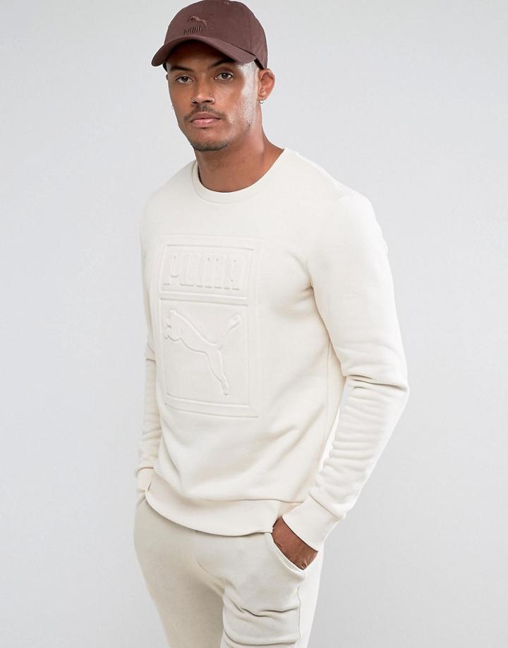 Puma Archive Logo Crewneck Sweatshirt In Beige 57330624 - Beige