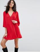 Ba & Sh Smocked Dress - Red