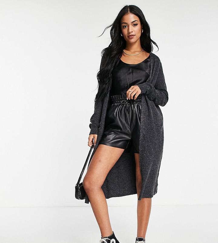 Vero Moda Tall Longline Cardigan In Black