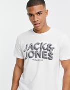 Jack & Jones Large Logo T-shirt In White