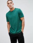 Asos Relaxed Fit T-shirt With Crew Neck In Green - Green
