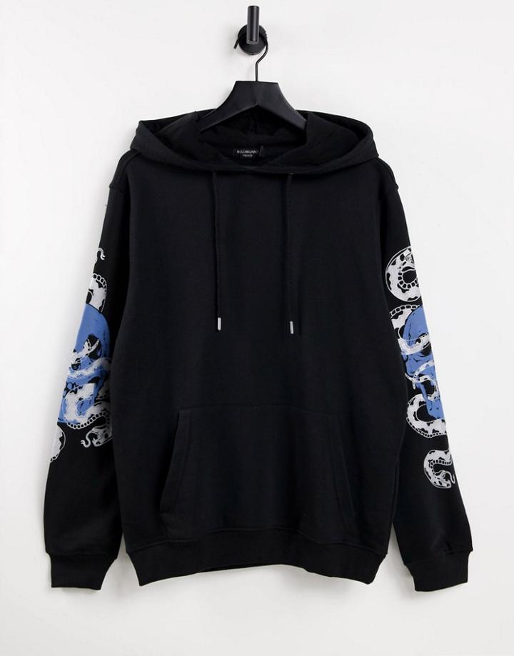 Bolongaro Trevor Hoodie With Sleeve Print-black