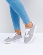 Fred Perry Satin Sneaker - Silver