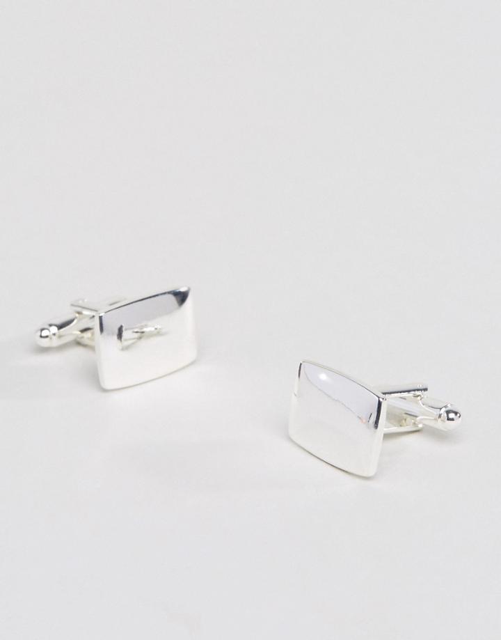 Asos Design Square Cufflinks In Silver - Silver