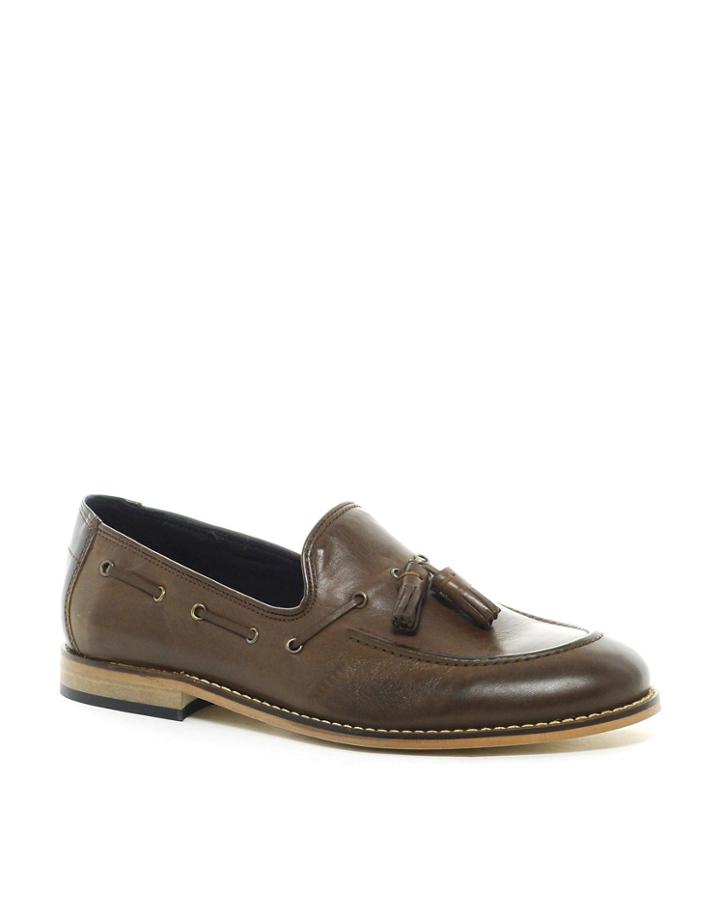 H By Hudson Tyskatu Tassel Loafers - Brown