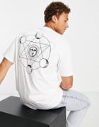 Selected Homme Oversized T-shirt With Celestial Back Print In White