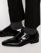 Kurt Geiger Root Leather Monk Shoe - Black