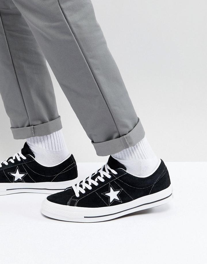 Converse One Star Ox Sneakers In Black