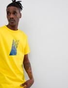 Parlez T-shirt With Fade Chest Logo In Yellow - Yellow