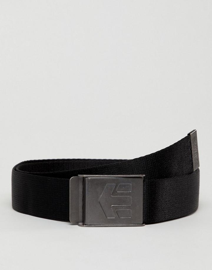 Etnies Staplez Belt In Black - Black