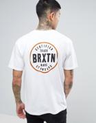 Brixton Cowen T-shirt With Back Print - White