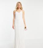 Virgos Lounge Tall Bridal Embellished Cami Dress In White