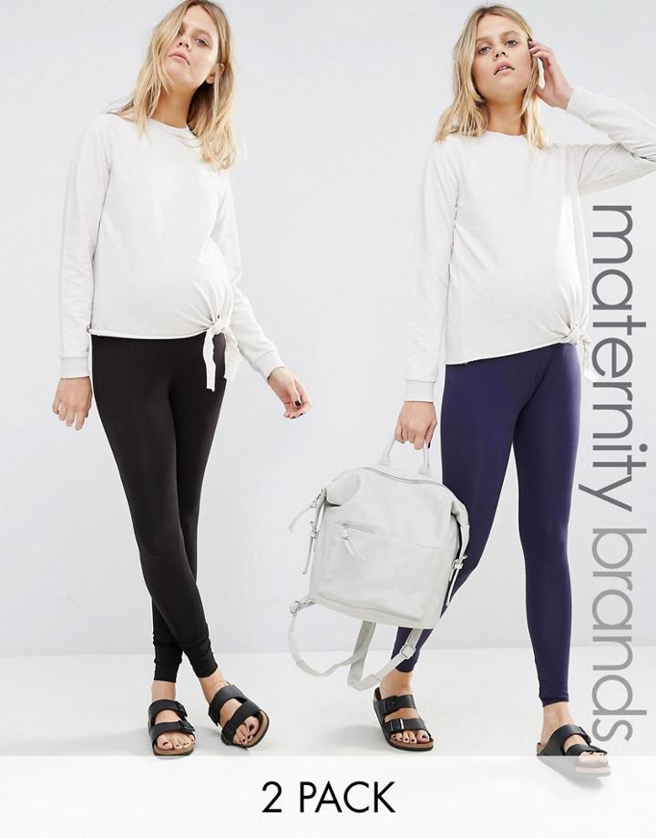 New Look Maternity 2 Pack Legging - Blue