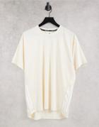 Adidas Yoga T-shirt In Cream-white