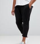 Asos Plus Tapered Jogger In Poly Tricot - Black