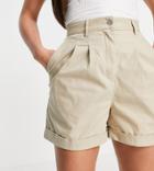 Asos Design Tall Chino Short In Stone-neutral