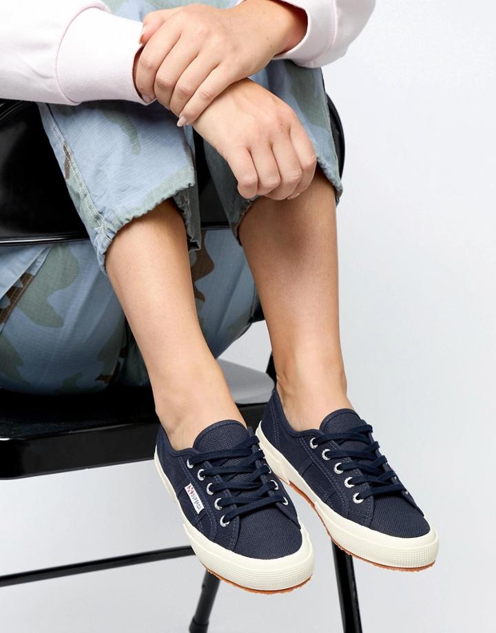 Superga Cotu Classic 2750 Navy Canvas Sneakers - Navy