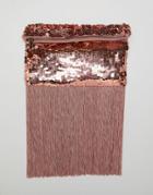 Asos Design Pastel Sequin Fringe Clutch Bag - Pink