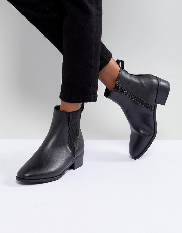 Head Over Heels Peaky Black Chelsea Boots - Black