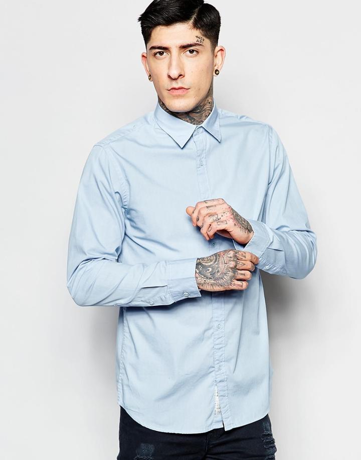 Produkt Shirt In Slim Fit - Light Blue