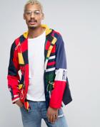 Reason Panel Parka With Patches - Red