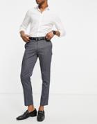 Asos Design Skinny Smart Pants In Navy Texture