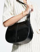 Urbancode Leather Shoulder Bag In Black