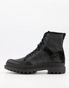 All Saints Traction Lace Up Ankle Boots In Black Suede