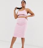 Fashionkilla Plus Going Out Midi Skirt In Rose-pink