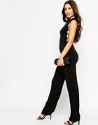 Asos Jumpsuit With Lace Up Side - Black