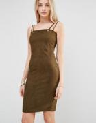 Love & Other Things Pencil Dress With Double Strap - Green