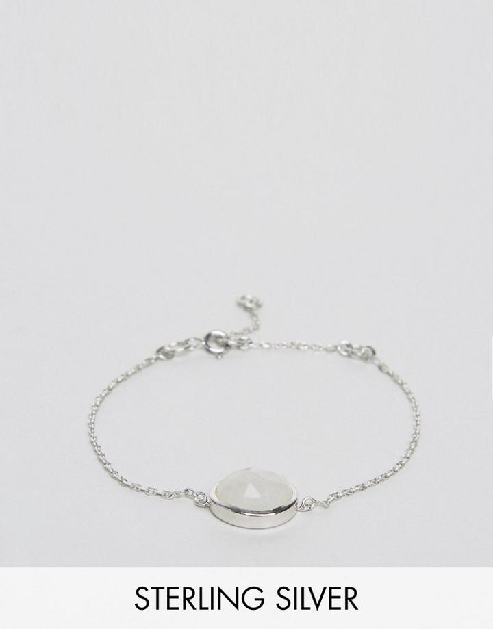 Carrie Elizabeth Sterling Silver Organic Moonstone Bracelet - Gold