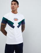 Ellesse Terria Chevron Panel T-shirt In White - White
