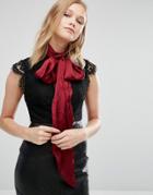 New Look Chunky Chiffon Neck Tie - Red