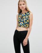 Madame Rage Floral Shell Top - Green