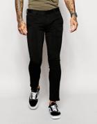Asos Super Skinny Smart Pants In Jersey - Black