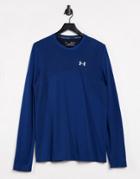 Under Armour Seamless Long Sleeve Top In Blue-blues