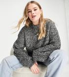 Brave Soul Plus Reki Fisherman Knit Sweater-gray