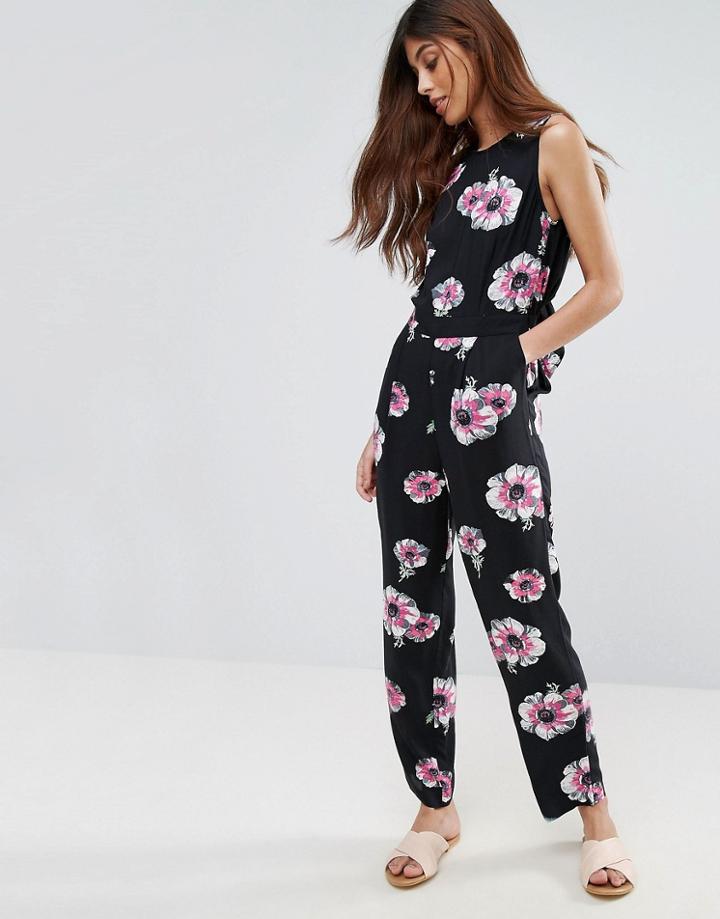 Warehouse Oversize Floral Jumpsuit - Multi
