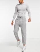 Asos 4505 Icon Training Sweatpants With Tapered Fit In Gray Heather-grey
