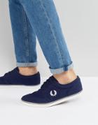 Fred Perry Stratford Canvas Sneakers In Blue - Blue