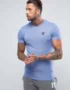 11 Degrees Logo T-shirt With Fleck - Blue