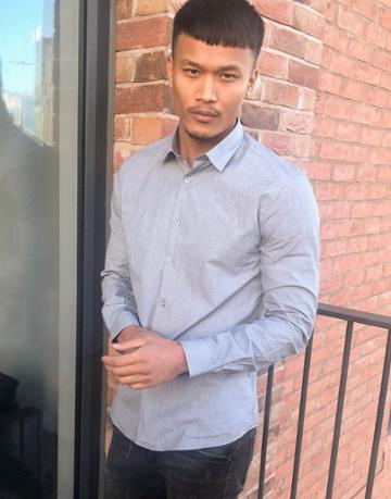 Shelby & Sons Shirt In Black And White Micro Check