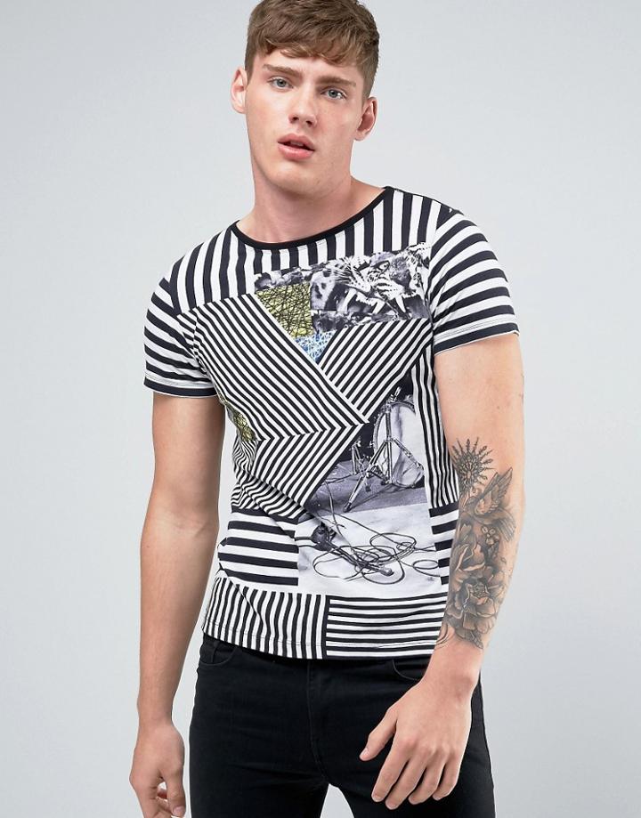 Diesel T-diego-dc-hc T-shirt Stripe Print - White