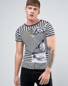 Diesel T-diego-dc-hc T-shirt Stripe Print - White