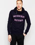 Scotch & Soda Classic Twisted Hood With Towelling Artwork - Black