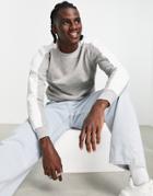 Le Breve Panel Sweatshirt In Light Gray-grey