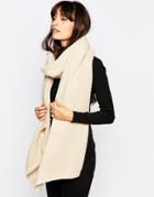 Pieces Ribbed Oversized Blanket Scarf - Whitecap Gray