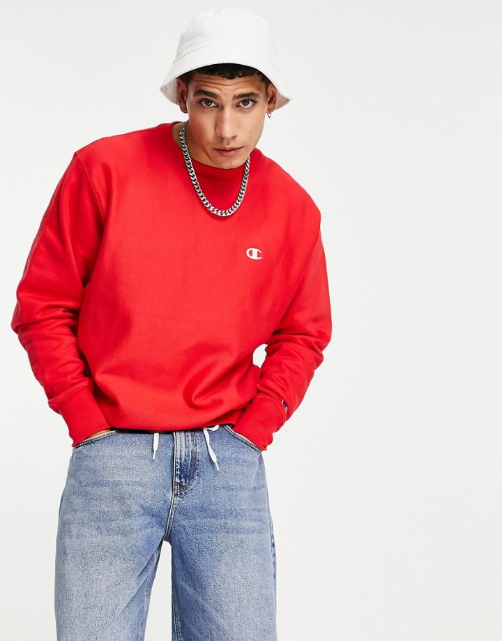 Champion Small Logo Sweatshirt In Red