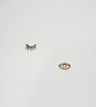 Shashi 18k Gold Plated Eye & Eyelash Stud Earring
